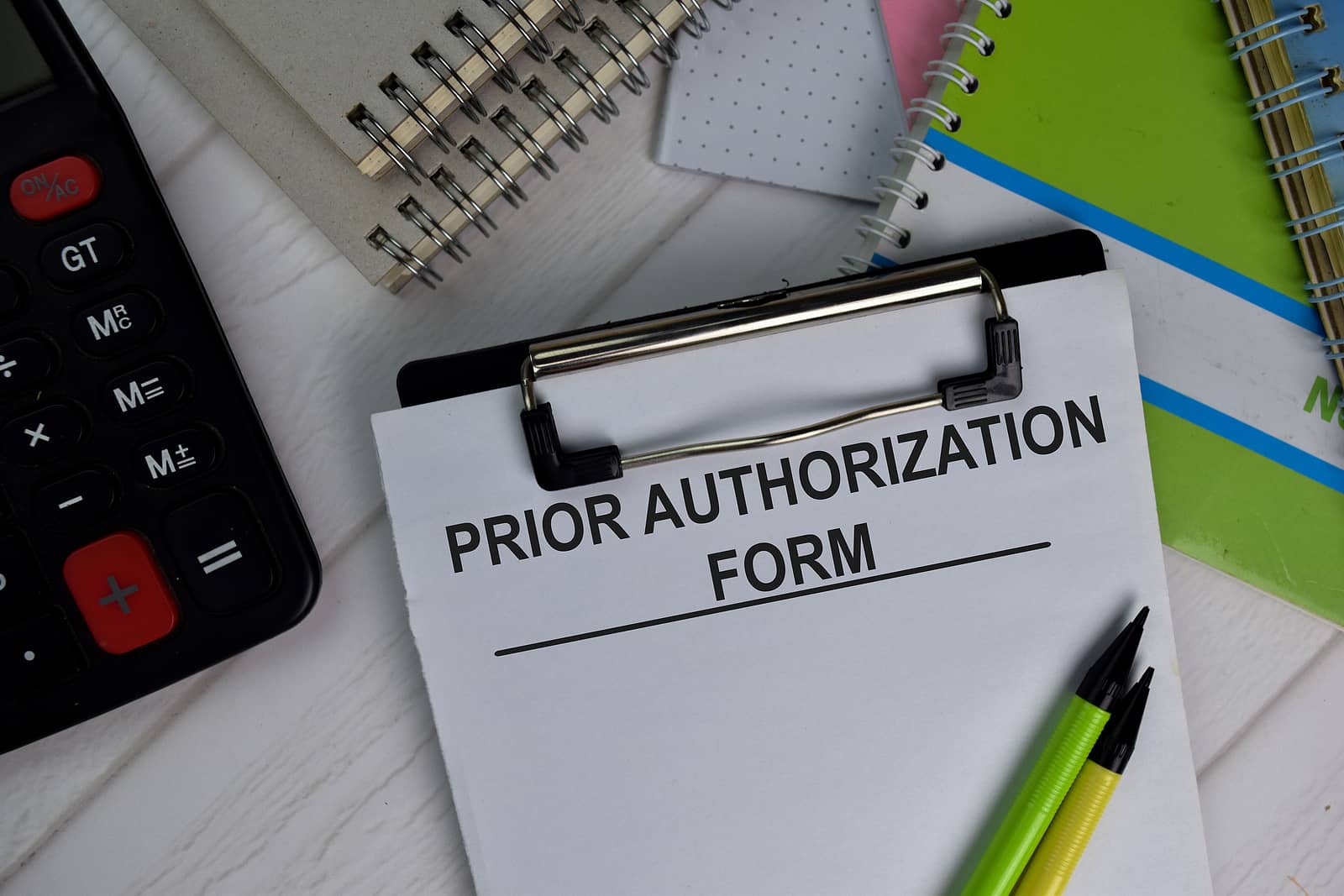 Clinician preparing a prior authorization request